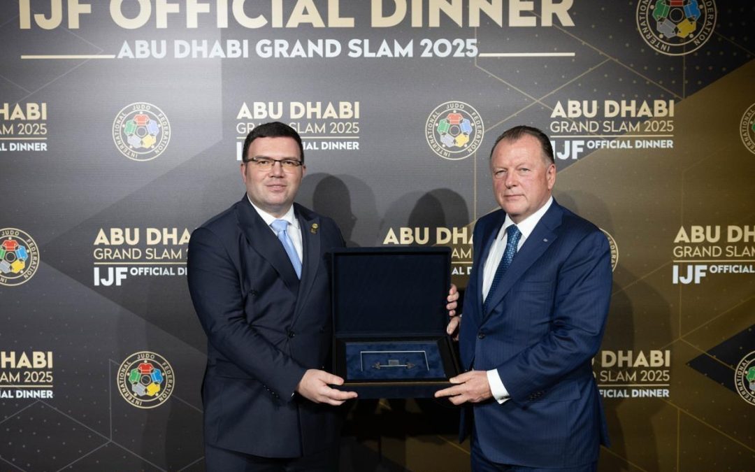 IJF President welcomes Europe’s youngest leader Dr. Hasani at Abu Dhabi Grand Slam
